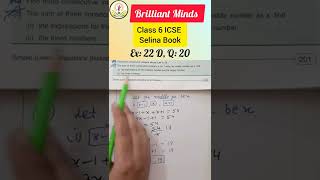 class 6 ICSE maths #youtubeshort #brilliantminds #selinamath