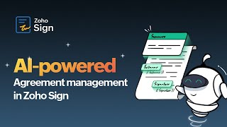 eSign AI Assistant in Zoho Sign | Intelligent Agreement Management