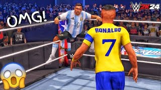 Messi vs Ronaldo | WWE 2k24 Live 🔴 #shorts #shortslive #shortsfeeds #cr7 #messivsronaldo