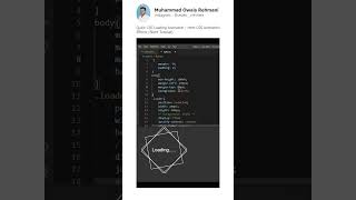 Quick CSS Loading Animation | HTML CSS Animation Effects | @muhammadowaisrehmani