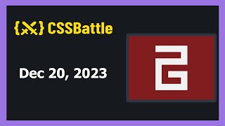 CSS Battle Solution | Daily Targets - 20th December 2023 | CSS3 | CSS Challenge