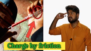 live! charge testing || charging by friction ||Tjsir || electric charge