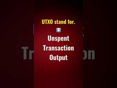 #blockchain utxo stand for #utxo #transaction