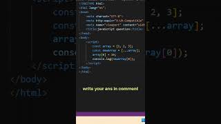JavaScript Interview Question -10 #javascript  #shorts  #short