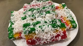 Kue Lapis singkong || cassava layer cake  w/ shredded coconut
