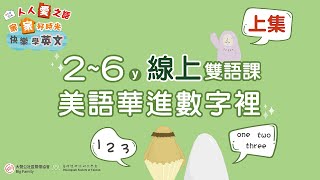 【2~6歲線上雙語課】美語華進數字裡｜上集