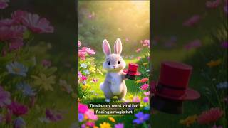 Bunny Finds a Magic Hat🌟🎩🐰  #bunnystories #cutebunny #shorts
