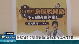 房屋稅2 0新制開徵 繳納期限至6月2日20250519
