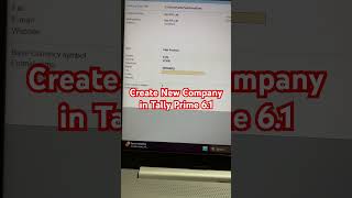 How to create New Company in Tally Prime #tallyprime #tallysolution #tallycreatecompnay #videoshort