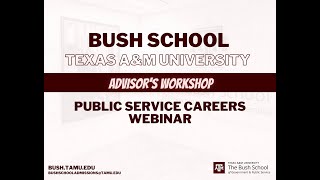 Texas Advisors Workshop Promoting Public Service Careers