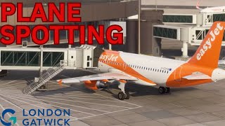 WINDY VATSIM LIVE from Gatwick Airport Runway | Virtual Plane Spotting & ATC Action