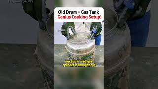 Old Drum + Gas Tank = Genius Cooking Setup!   #BBQHack #DIYLife