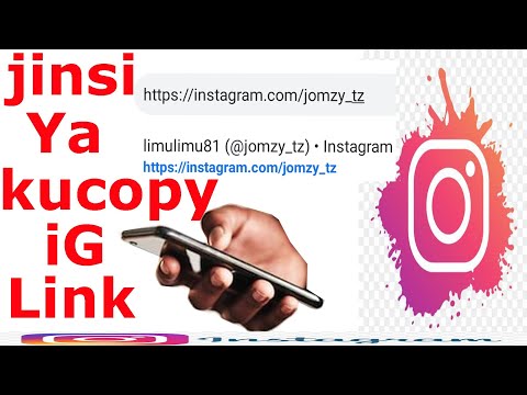 Jinsi ya kucopy link ya Instagram profile kiurahisi 2021 #howtocopyinstagramlink#Instagram