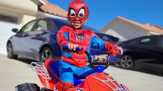 Spiderman ATV for toddlers!