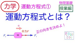 【運動方程式】高校物理　物理基礎　力学　運動方程式① 運動方程式とは？　授業