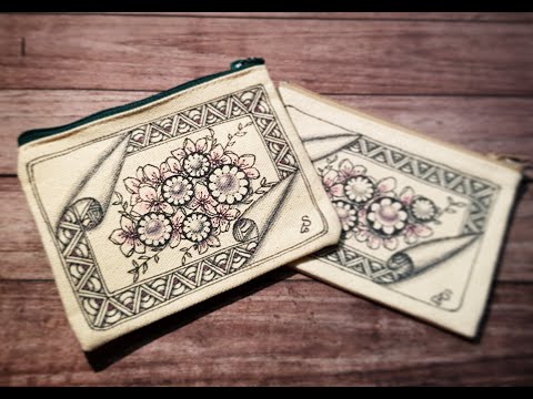 #ZIA#禪繞延伸藝術 #母親節禮物/親手畫禪繞寶石零錢包當禮物吧!