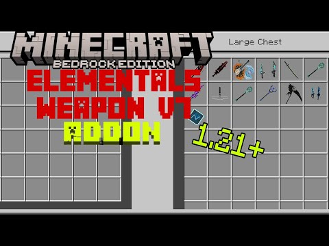 Minecraft PE{Elemental Weapon V7}Addon | Full Gameplay