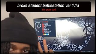 my $45 broke student PC setup (linux battlestation)