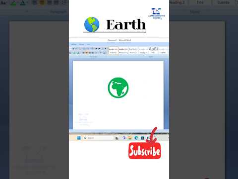 EARTH 🌎 SYMBOL in MS word #symbols #computer #msword #tranding #ytshorts #viralreels