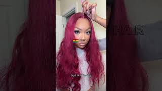 The perfect burgundy red wig 😍😍