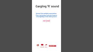 German 'Gargling R Sound' Made EASY. Try this SIMPLE TRICK #shorts #excelingermanlanguage #english