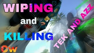 WIPING AND DEFENDING FROM INVADERS/WIPING TEK AND AZZ  CHINESE MEGA TRIBE/ ARK MOBILE PART 1