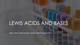 IBHL AB1 Lewis acids and bases