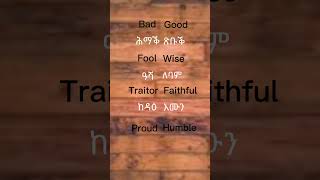 Basic Tigrigna Words for Beginners|#tigrigna