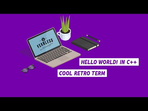 Hello World! in C++ | Cool Retro Term