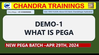 DEMO-1||WHAT IS PEGA||New Batch- JAN 22, 2025||Check Desc#pega