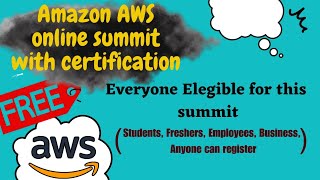 AWS India Summit 2023 | Free Certification from Amazon | All are eligible | It Tech Muchatlu