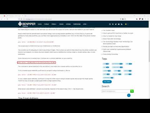 Using Grep Recursive and Regex to Search Big Data Sets