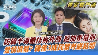 防韓半導體技術外洩 擬加重量刑 愛情墳墓? 韓僅3成民眾考慮結婚｜楊慈茵、楊虔豪｜FOCUS全球新聞 20230831 @tvbsnews24live