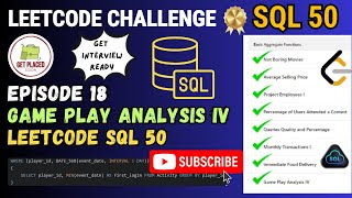 Mastering SQL QUERIES | LEECODE SQL 50 CHALLENGE - EPISODE 18
