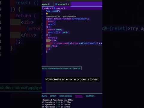 Error Handling in Next js  Reel
