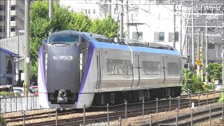 E353系S202編成 入場！長野総合車両センター出区の383系と離合する。2025.7.14 JR長野総合車両センター　panasd 3967