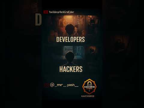 👨‍💻 Developers vs 🕶 Hackers – same screen, different mindsets.This is where creativity meets chaos.