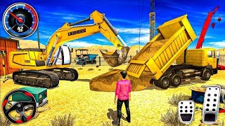 New City Road Construction Simulation Game - Construction Game - Android Gameplay #1