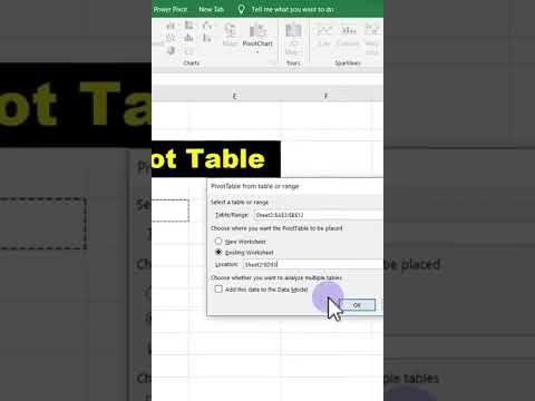 How to create a #pivottable in #excel in one minute! #dataanalyst #powerbi #sql#PepsiApplePieChallen