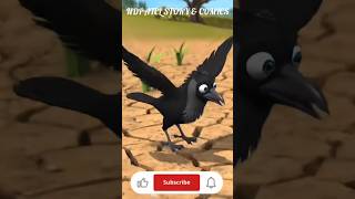 प्यासा कौआ moral story 🐦‍⬛ THIRSTY  CROW#aistory #crow #3danimation #clevercrow #thirstycrow