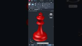 Chess Piece Modelling In AutoCAD ♟️ #shorts #autocad #cad #3d #designgorhythm