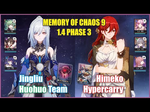 E0 Jingliu Huohuo & E1 Himeko Memory of Chaos 9 | Honkai Star Rail 1.4