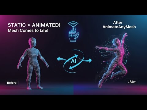 This AI Animates Any 3D Mesh Without Rigging 🤯 | AnimateAnyMesh Explained