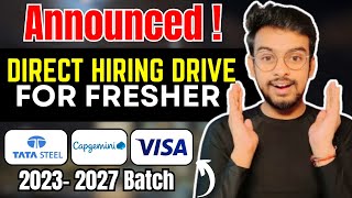 Direct Test | TATA Steel, Capgemini, KPMG., VISA Biggest Drive Announced | OFF Campus 2025, 2024
