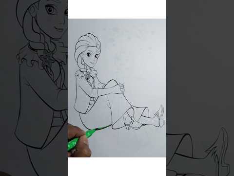 Beautiful Dress Coloring & Drawing #art #coloring #drawing #satisfying #shorts