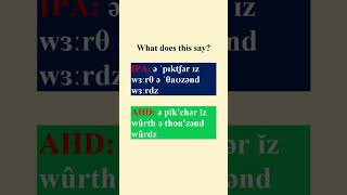Pronunciations Phonetics IPA AHD International Phonetic Alphabet American Heritage Dictionary