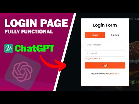 LOGIN PAGE how to create website using AI | chatGPT l HTML CSS JavaScript PHP
