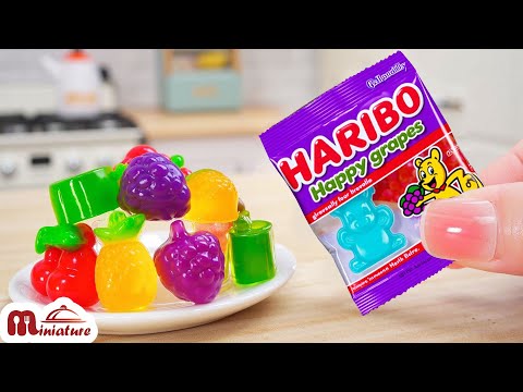 Homemade Miniature Haribo Fruits Jelly Recipe | ASMR Cooking Mini Food & Satisfying Videos