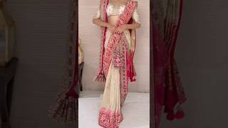 Navratri saree drape - Gujrati style saree draping🥰 @goldisingh  🌺 #saree #festivewear￼ #treanding