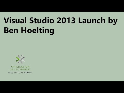 Visual Studio 2013 Launch by Ben Hoelting